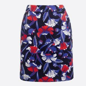 J. Crew Basketweave Floral Skirt Style A0111 - Size 2